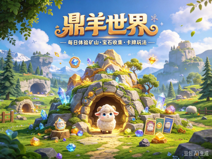 鼎羊世界体验矿山玩法更新,新用户每日可开矿,宝石产出与卡牌玩法同步进行
