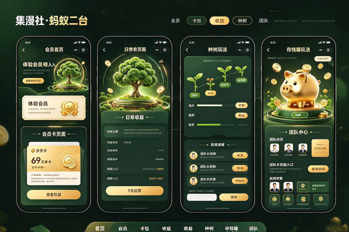 集漫社蚂蚁二台开启新玩法,赠送体验会员,种树与存钱罐玩法同步登场