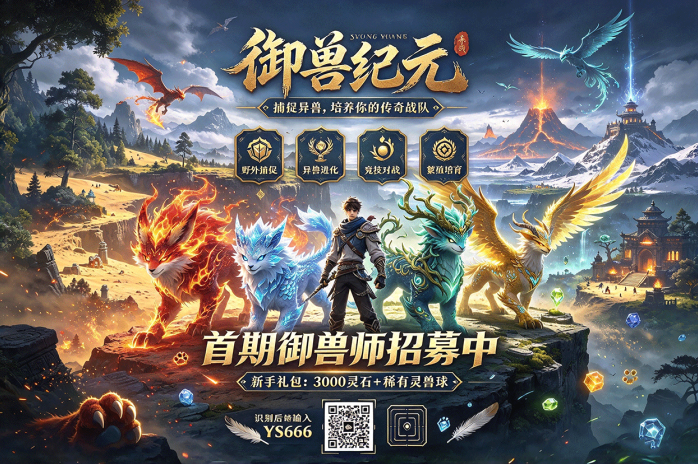 《御兽纪元》异兽捕捉养成新玩法开启,首期御兽师招募中!