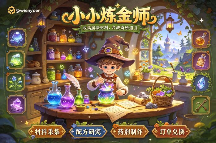 小小炼金师开张啦!采集矿石调配药剂,解锁配方打造专属炼金工坊