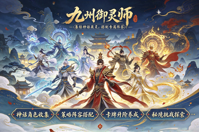 九州御灵师:东方神话卡牌玩法,集结各路神灵,搭配阵容闯秘境!