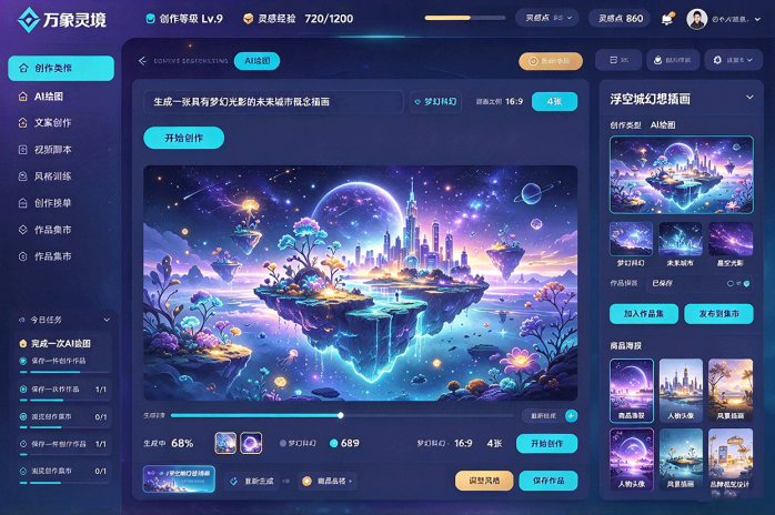 万象灵境AI创作新玩法上线!首期创作者招募开启