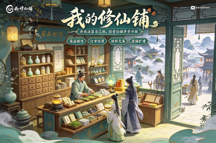 不打怪也能玩修仙!我的修仙铺主打开店经营,备货、制作商品、处理订单一手安排!