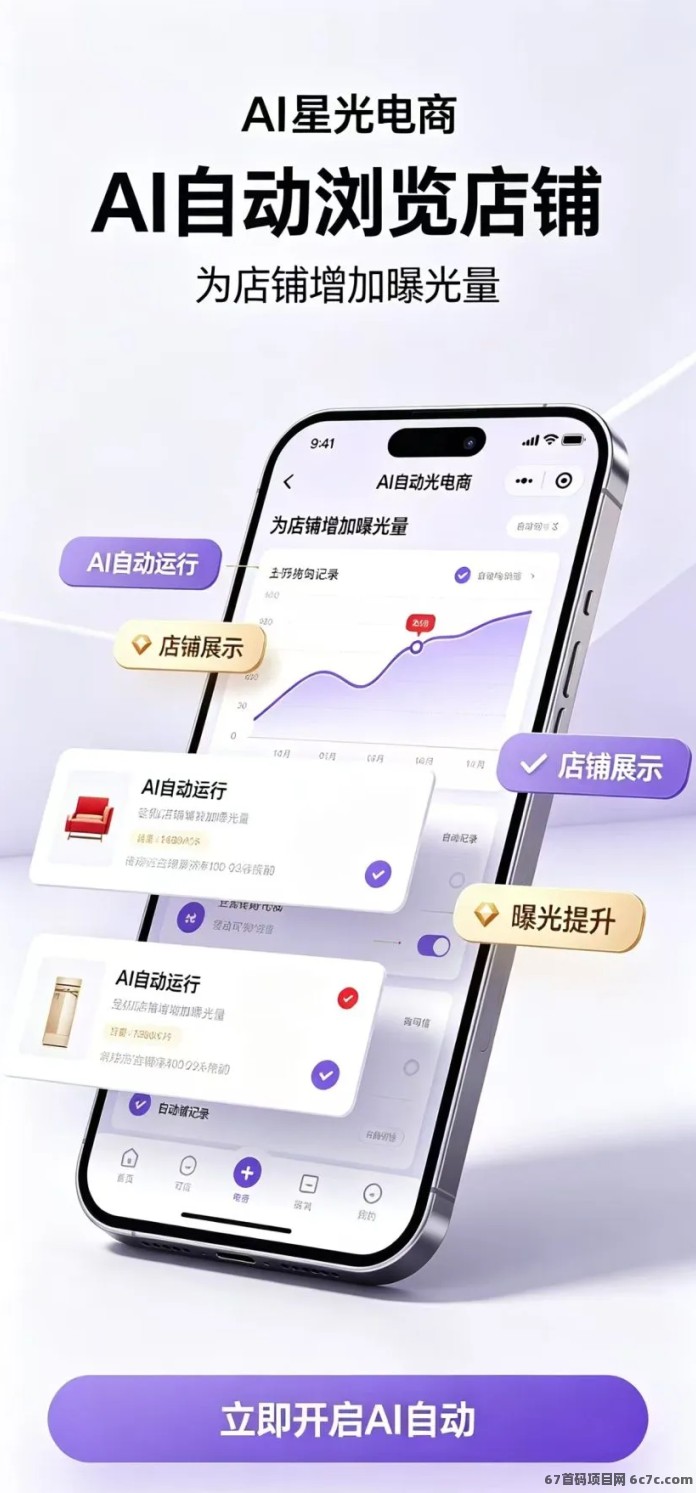 居家AI电商项目来了!AI辅助商品曝光,实时结算,多渠道收入模式!