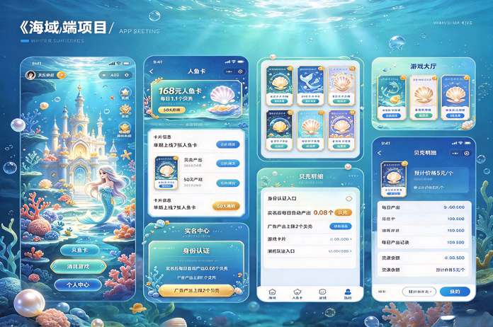 海域10月30日14点上线!168米人鱼卡,每日产出1.1个贝壳
